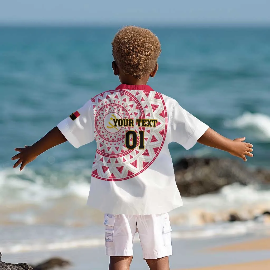 Support Palancas Negras - White Angola Football Kid Hawaiian Shirt LT01