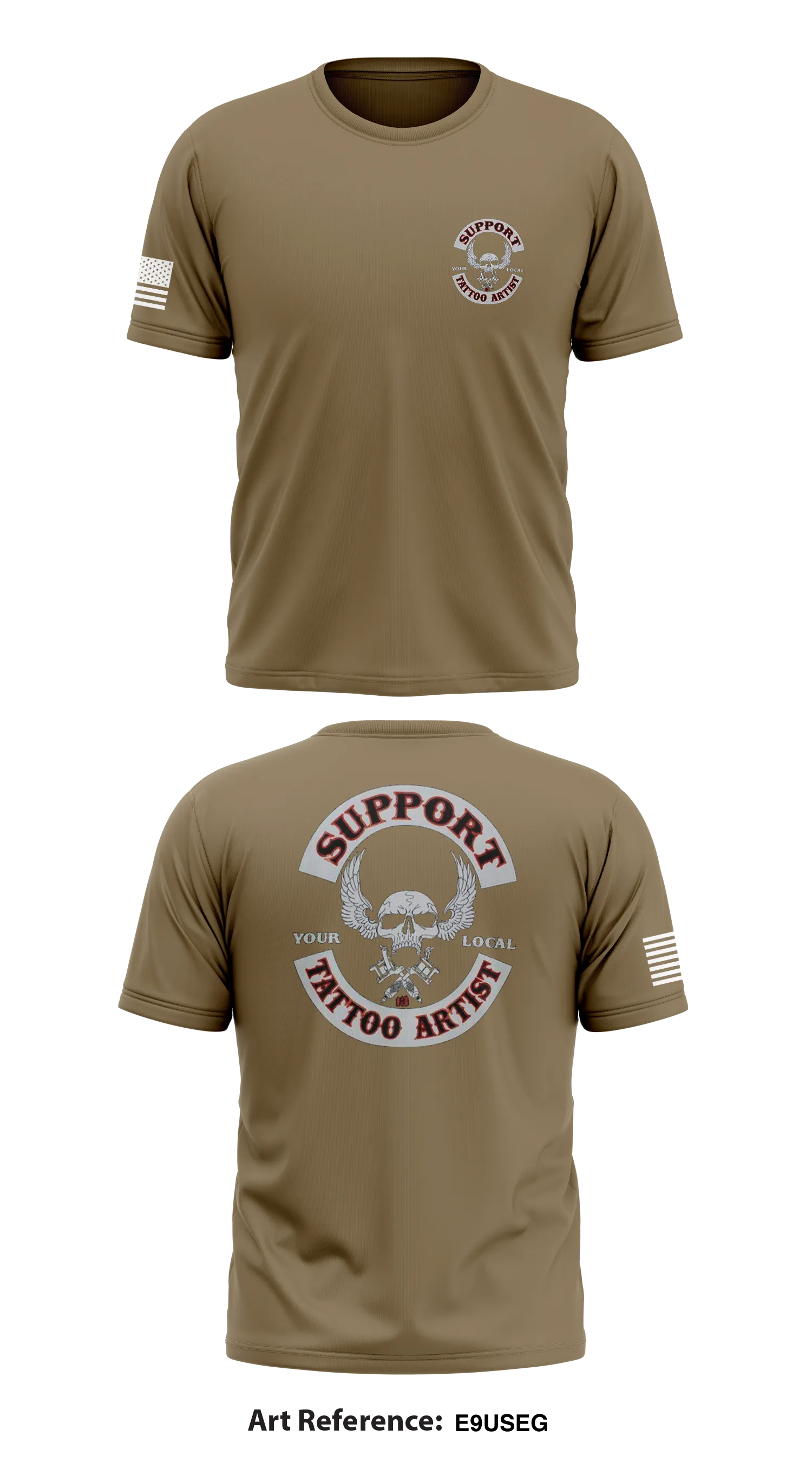 Support Tattoo Store 1 Core Men's SS Performance Tee - E9uSEG