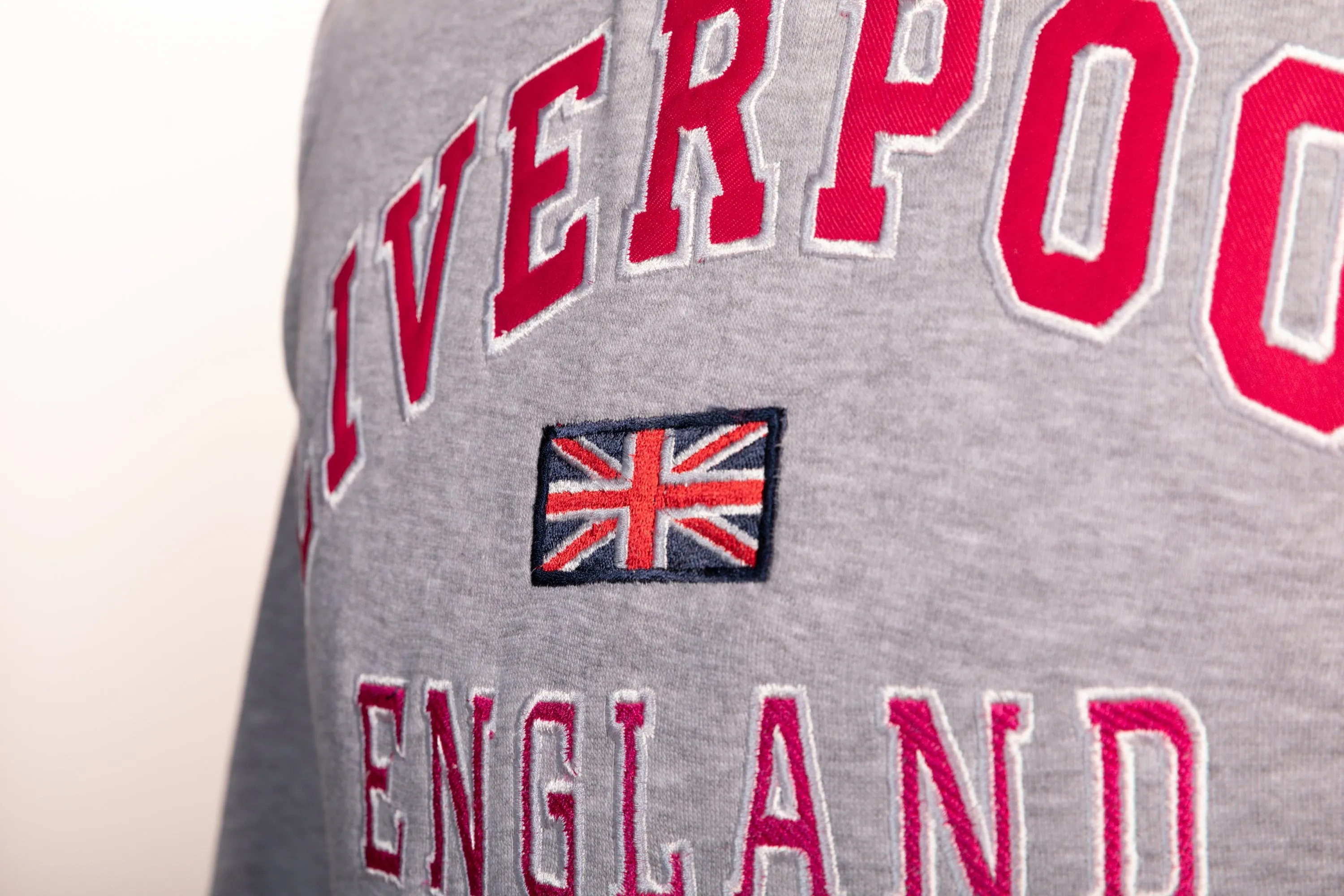 Sweatshirt Liverpool England Grey Pink Pullover Youth