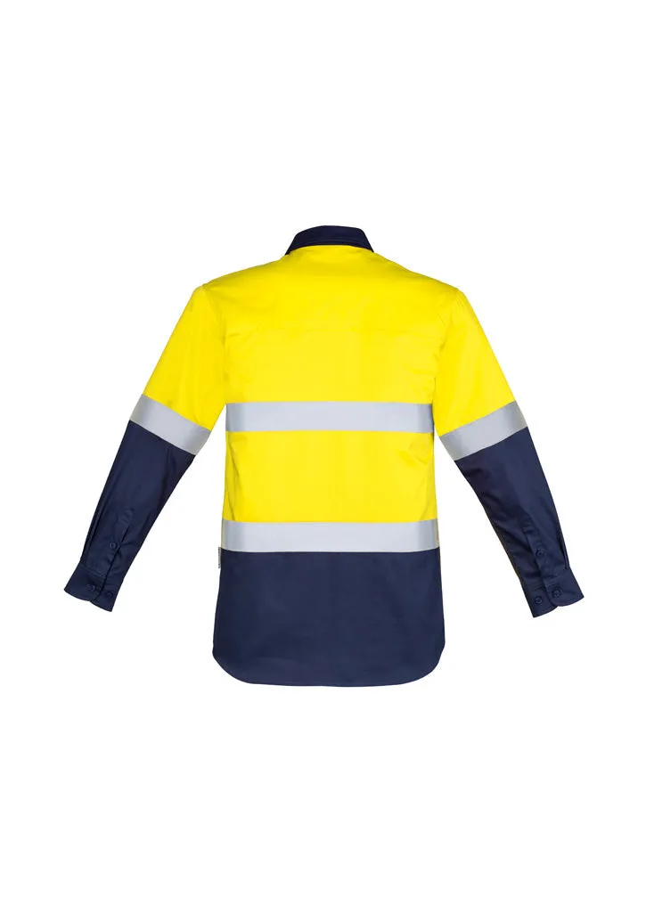 Syzmik Mens Hi Vis Closed Front L/S Shirt - Hoop Taped