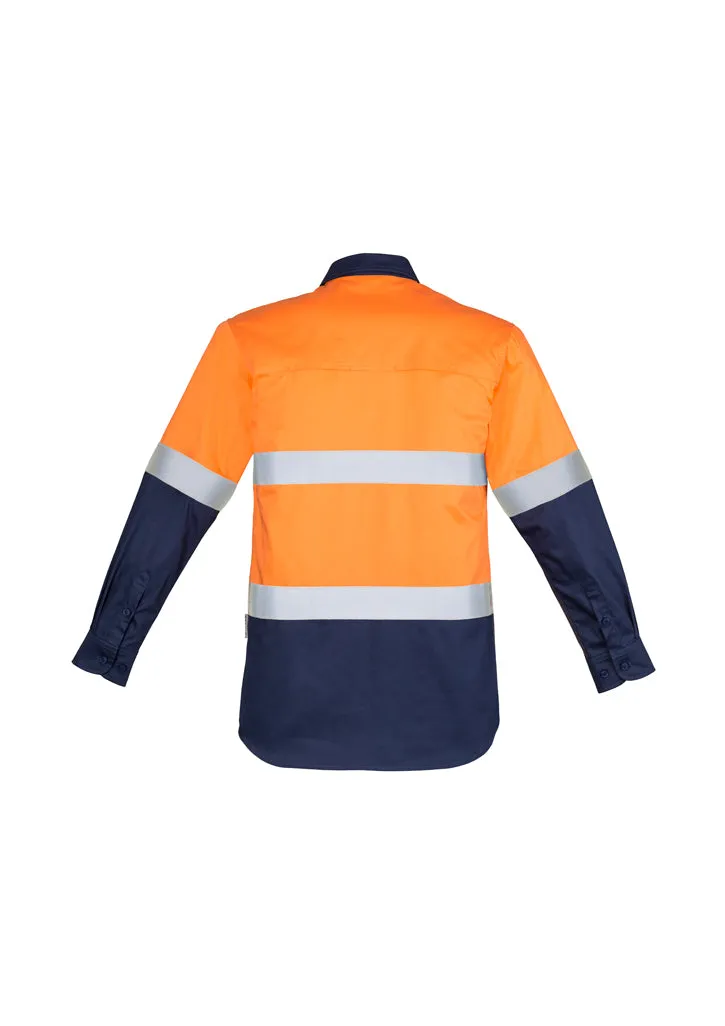 Syzmik Mens Hi Vis Closed Front L/S Shirt - Hoop Taped