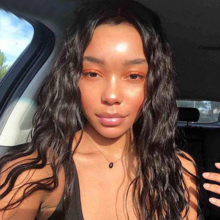 T-part Lace Front Wigs Human Hair Loose Wave 6Inches Deep Middle T Part Wigs Pre-plucked Natural Hairline with Baby Hair