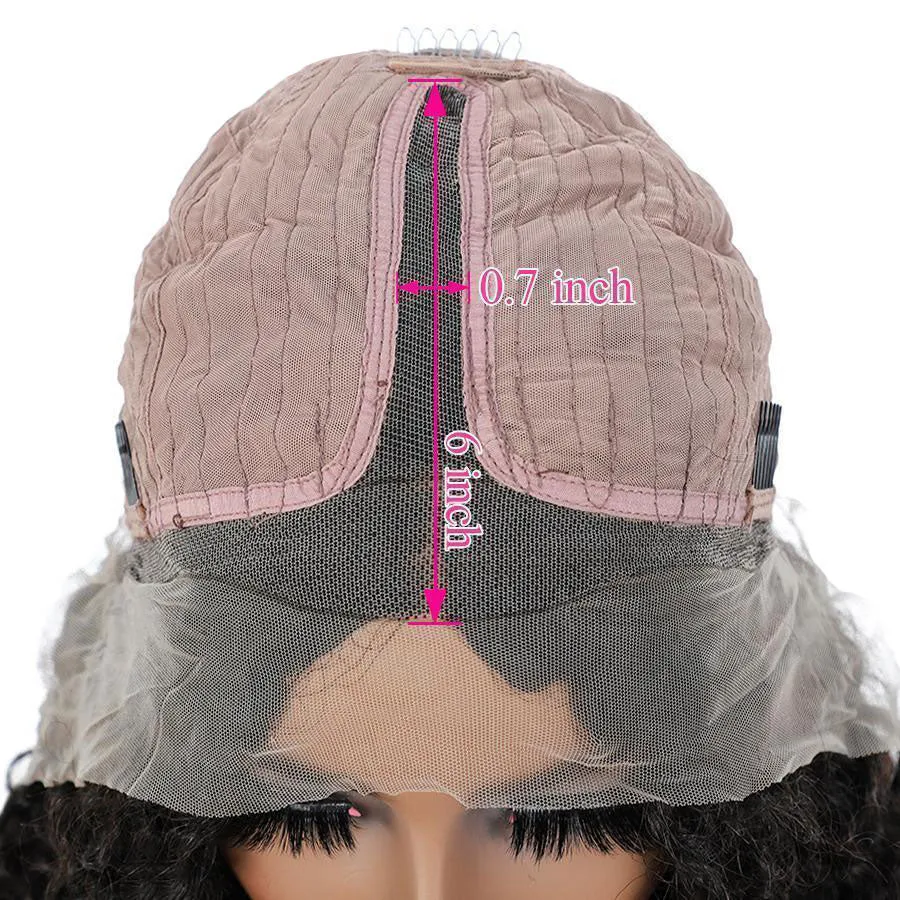 T-part Lace Front Wigs Human Hair Loose Wave 6Inches Deep Middle T Part Wigs Pre-plucked Natural Hairline with Baby Hair