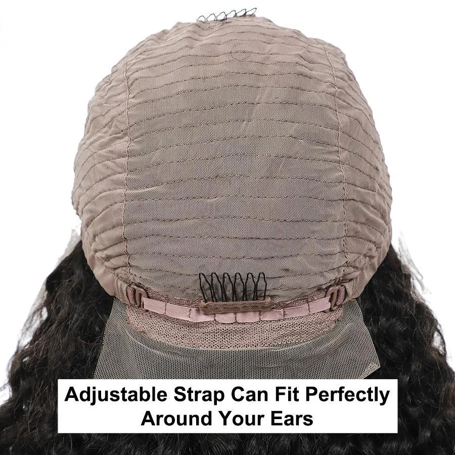 T-part Lace Front Wigs Human Hair Loose Wave 6Inches Deep Middle T Part Wigs Pre-plucked Natural Hairline with Baby Hair