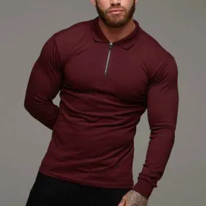 T-Shirt Men Longsleeve Polo Shirt - Long Sleeve Polo Shirt Men Casual Wear