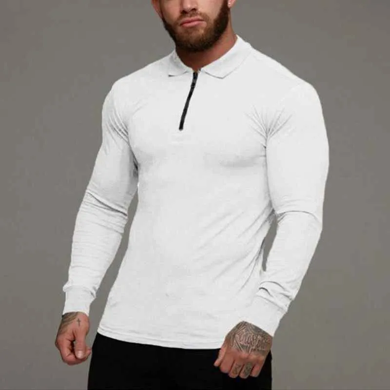 T-Shirt Men Longsleeve Polo Shirt - Long Sleeve Polo Shirt Men Casual Wear