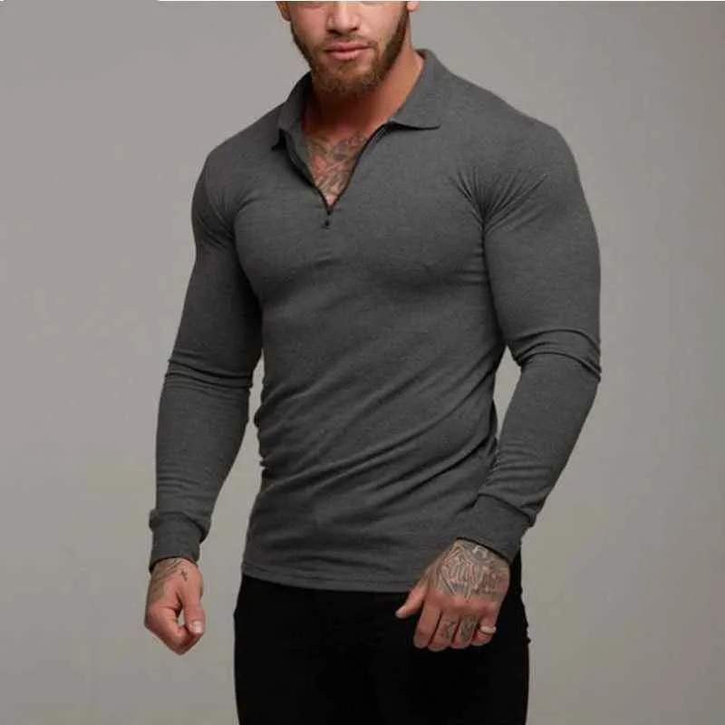 T-Shirt Men Longsleeve Polo Shirt - Long Sleeve Polo Shirt Men Casual Wear