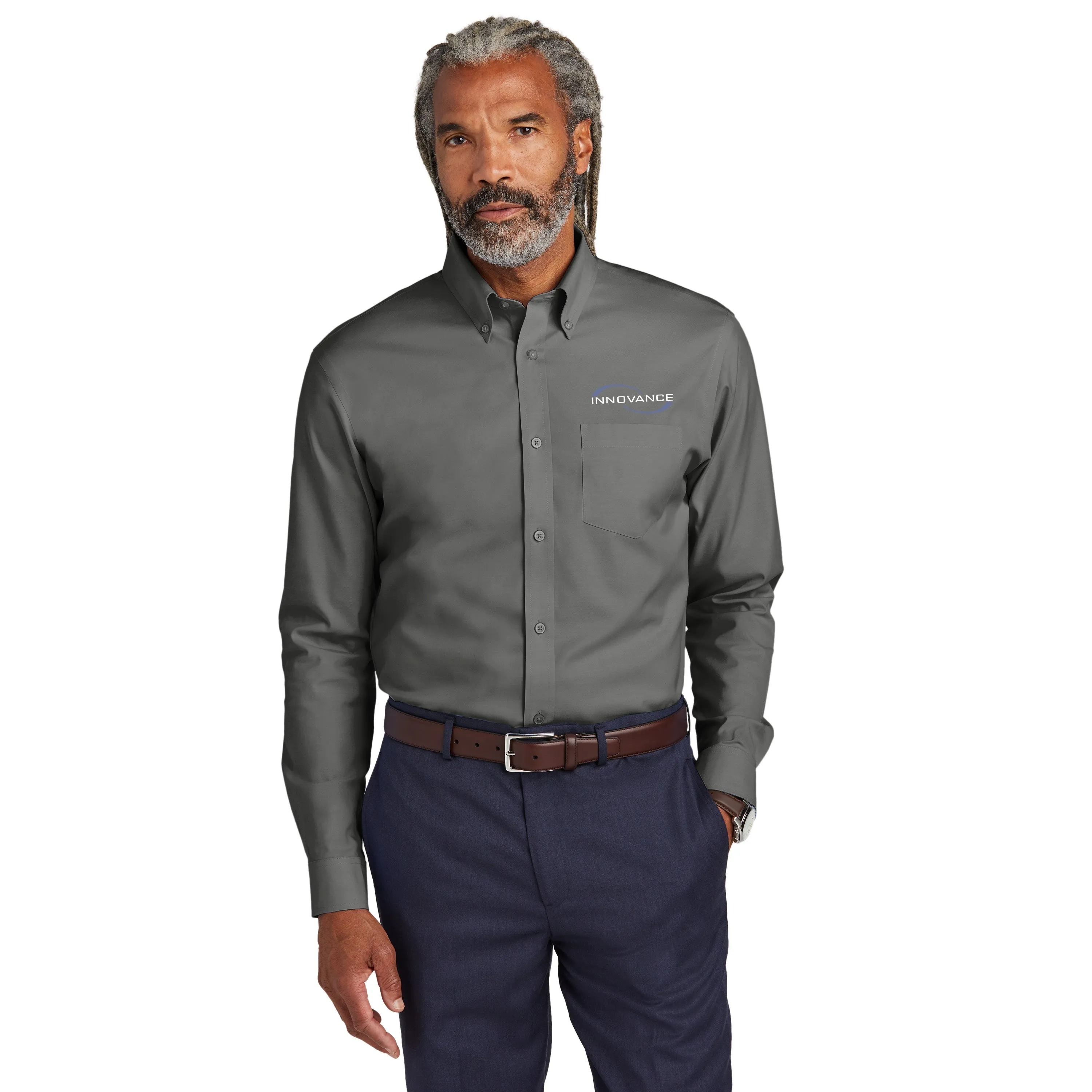 [TALL] Brooks Brothers - Wrinkle-Free Stretch Pinpoint Shirt. TBB18000.