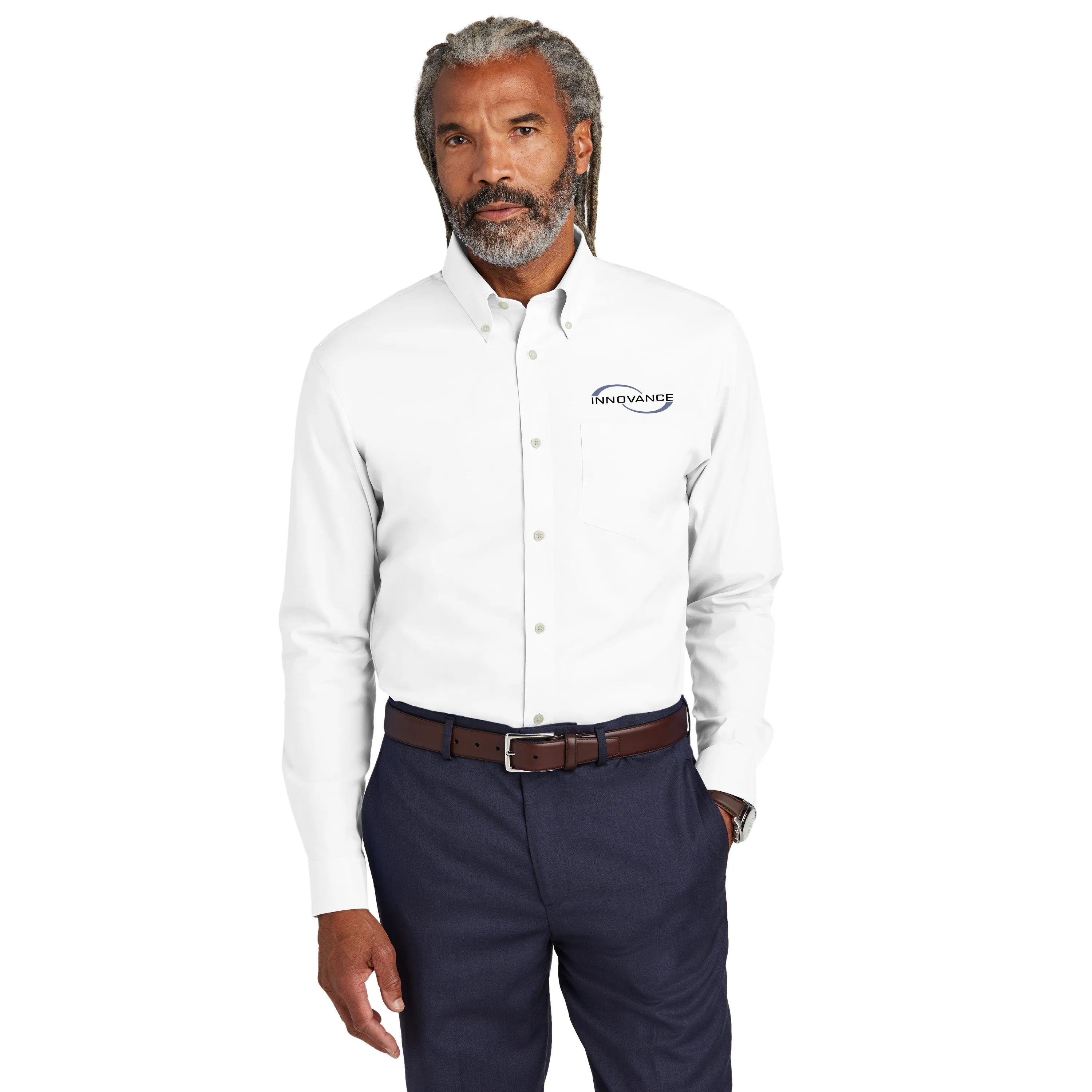 [TALL] Brooks Brothers - Wrinkle-Free Stretch Pinpoint Shirt. TBB18000.