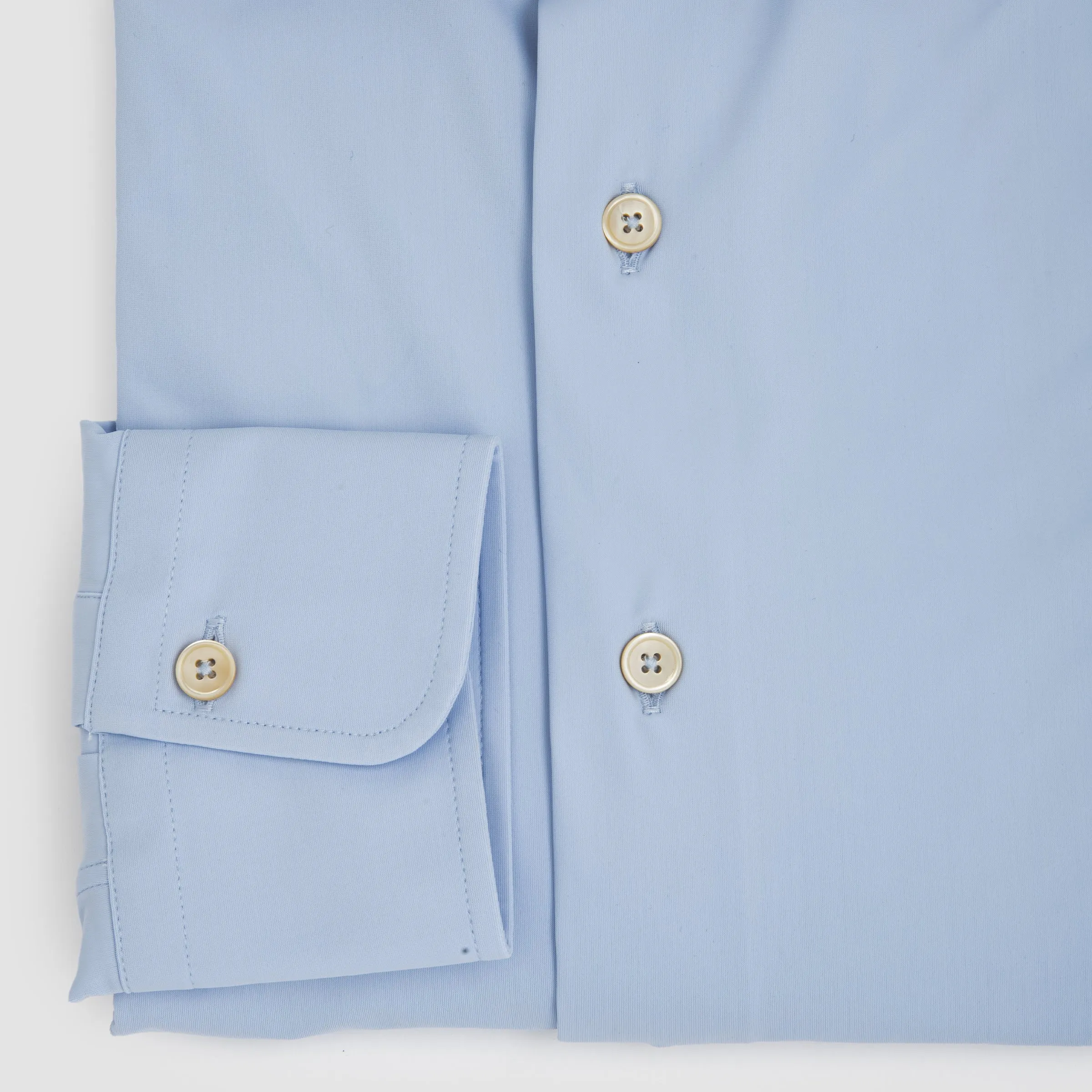 Tecno Stretch Easy Care Solid Sport Shirt Light Blue Tecno