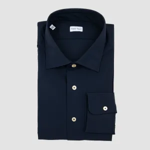 Tecno Stretch Easy Care Solid Sport Shirt Navy