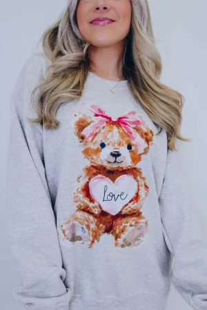Teddy Bear Love Graphic Sweatshirt - 5 Colors