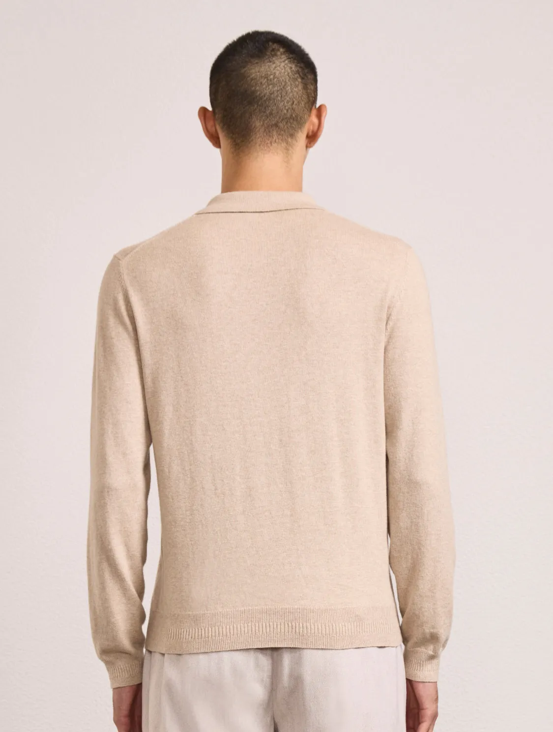 TEO COTTON-CASHMERE POLO