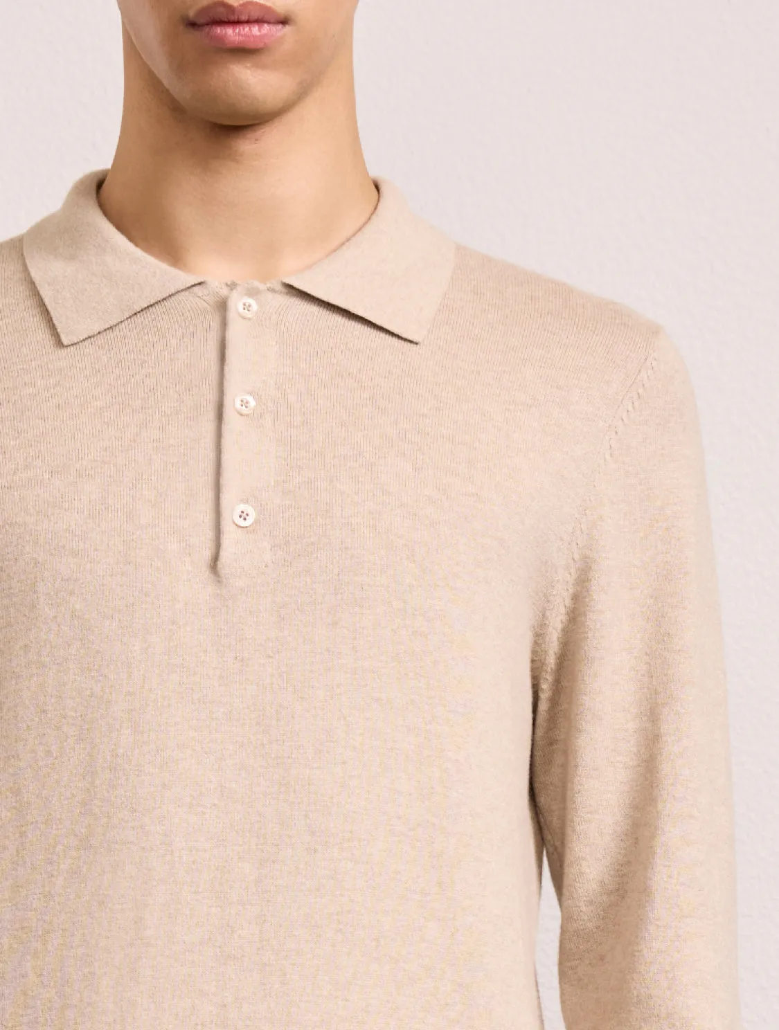 TEO COTTON-CASHMERE POLO