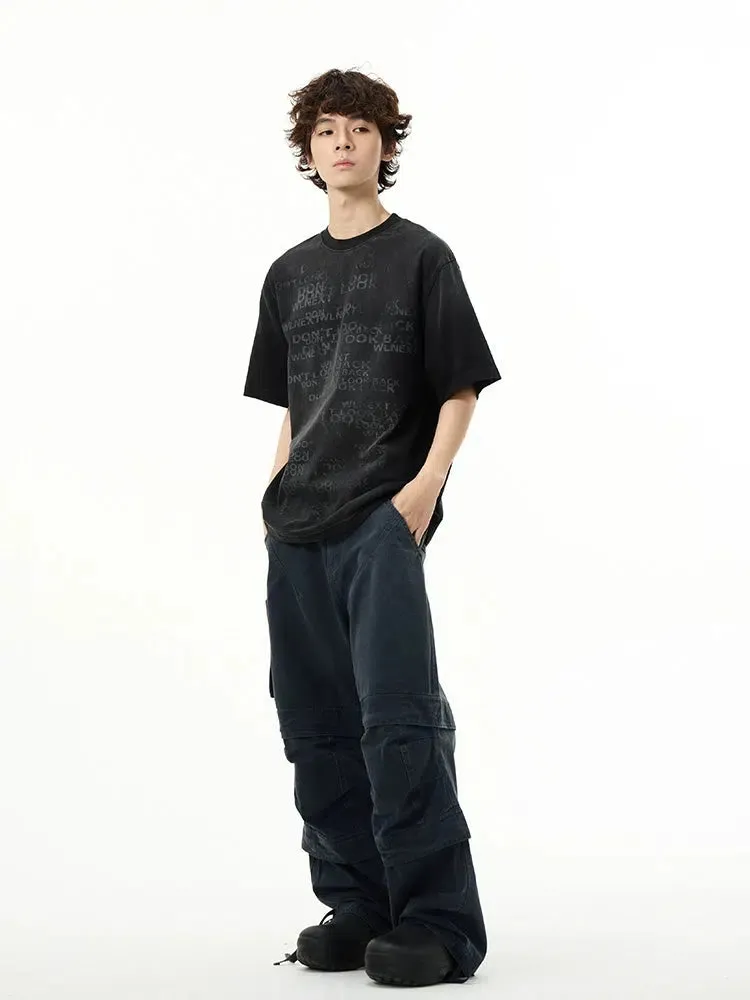 Text Print Crew Neck T-shirt