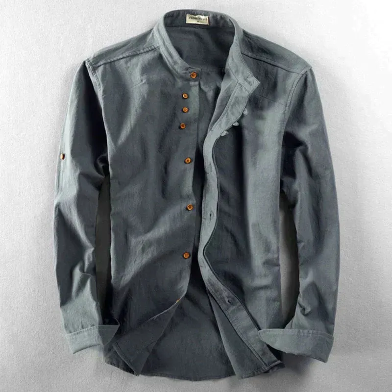 The Benjamin™ | Stylish Men's Slim Fit Shirt with Stand-up Collar