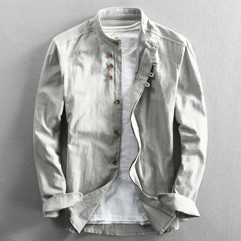 The Benjamin™ | Stylish Men's Slim Fit Shirt with Stand-up Collar