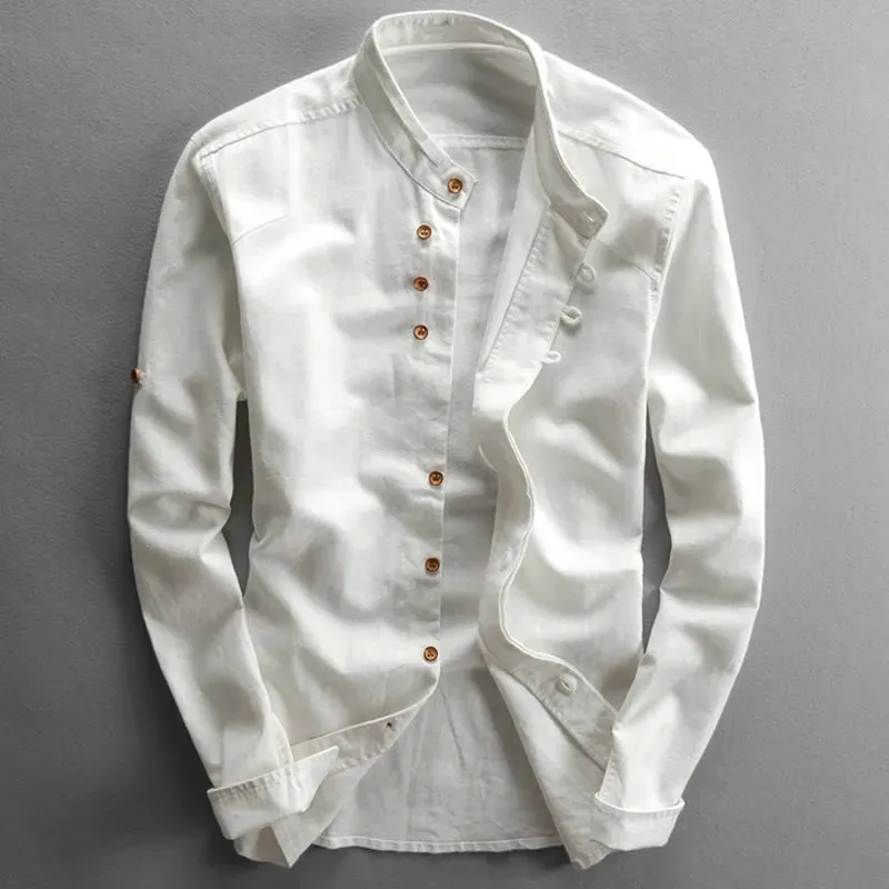 The Benjamin™ | Stylish Men's Slim Fit Shirt with Stand-up Collar