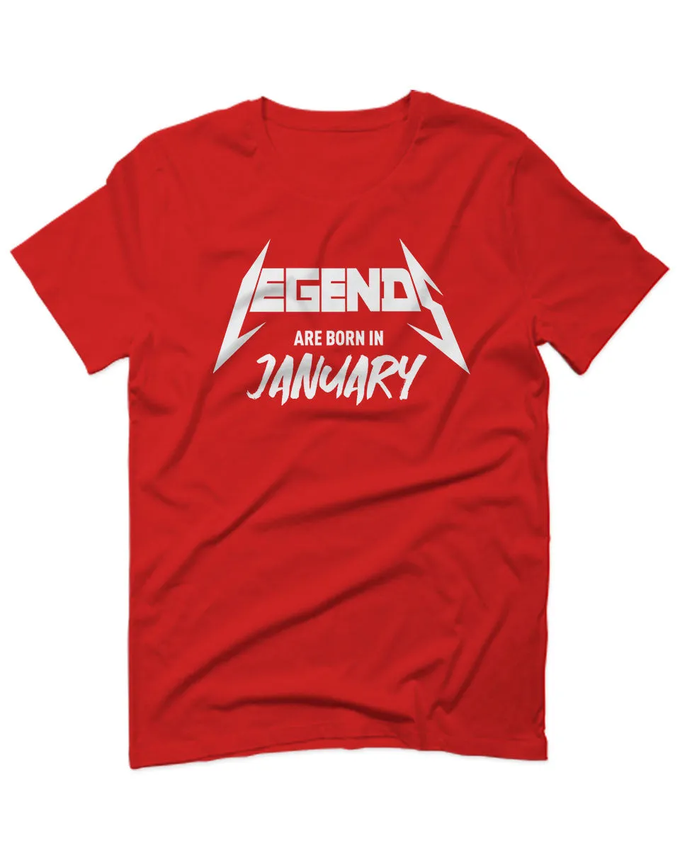 The Best Birthday Gift Legends are Born in January For men T Shirt