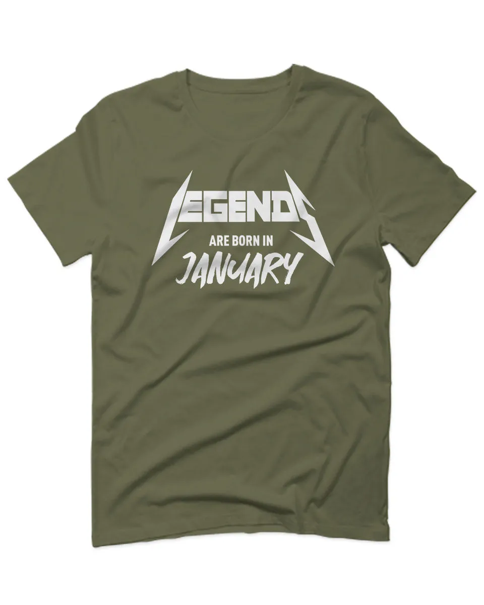 The Best Birthday Gift Legends are Born in January For men T Shirt