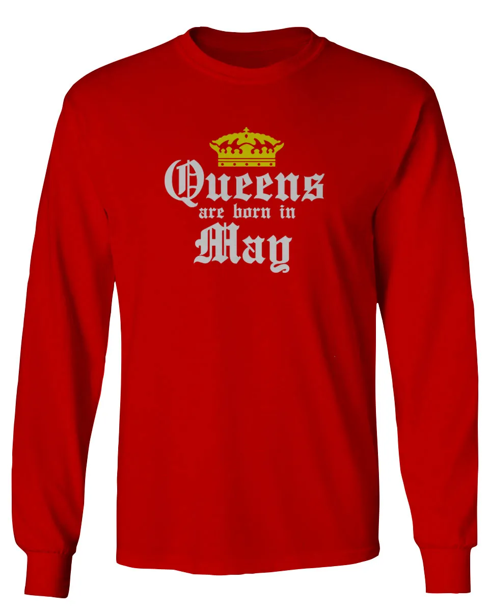 The Best Birthday Gift Queens are Born in May mens Long sleeve t shirt