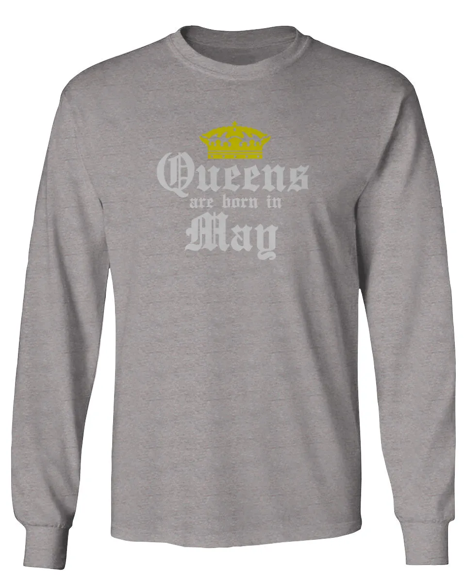 The Best Birthday Gift Queens are Born in May mens Long sleeve t shirt