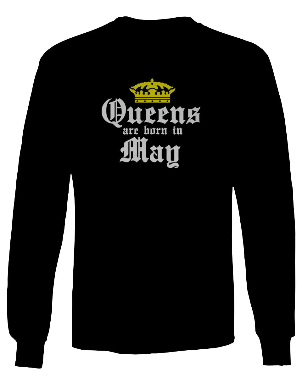 The Best Birthday Gift Queens are Born in May mens Long sleeve t shirt