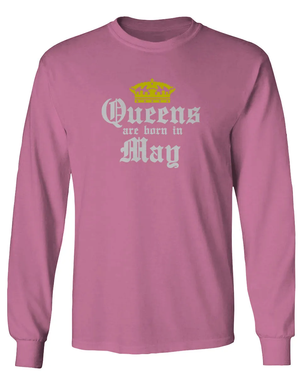The Best Birthday Gift Queens are Born in May mens Long sleeve t shirt