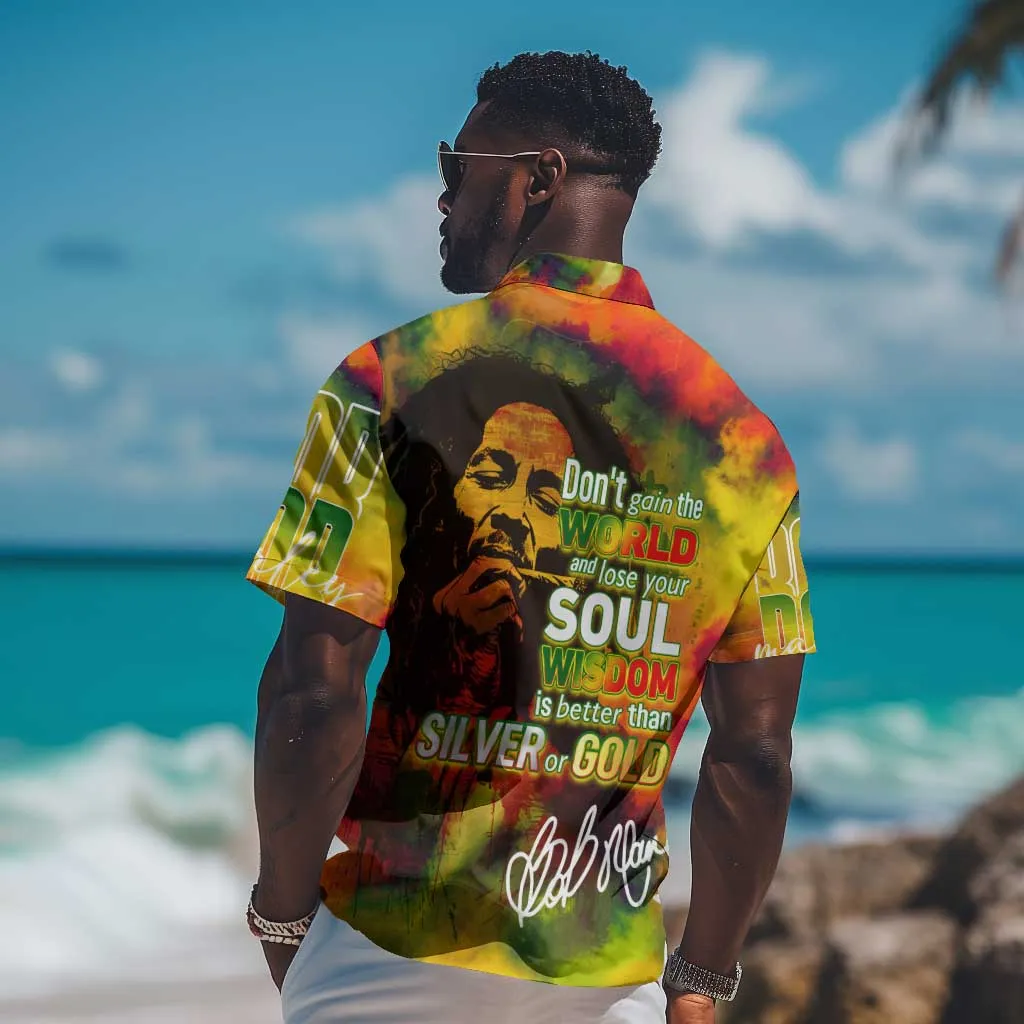 The Legend of Reggae One Love Hawaiian Shirt Bob Colorful Art DT02