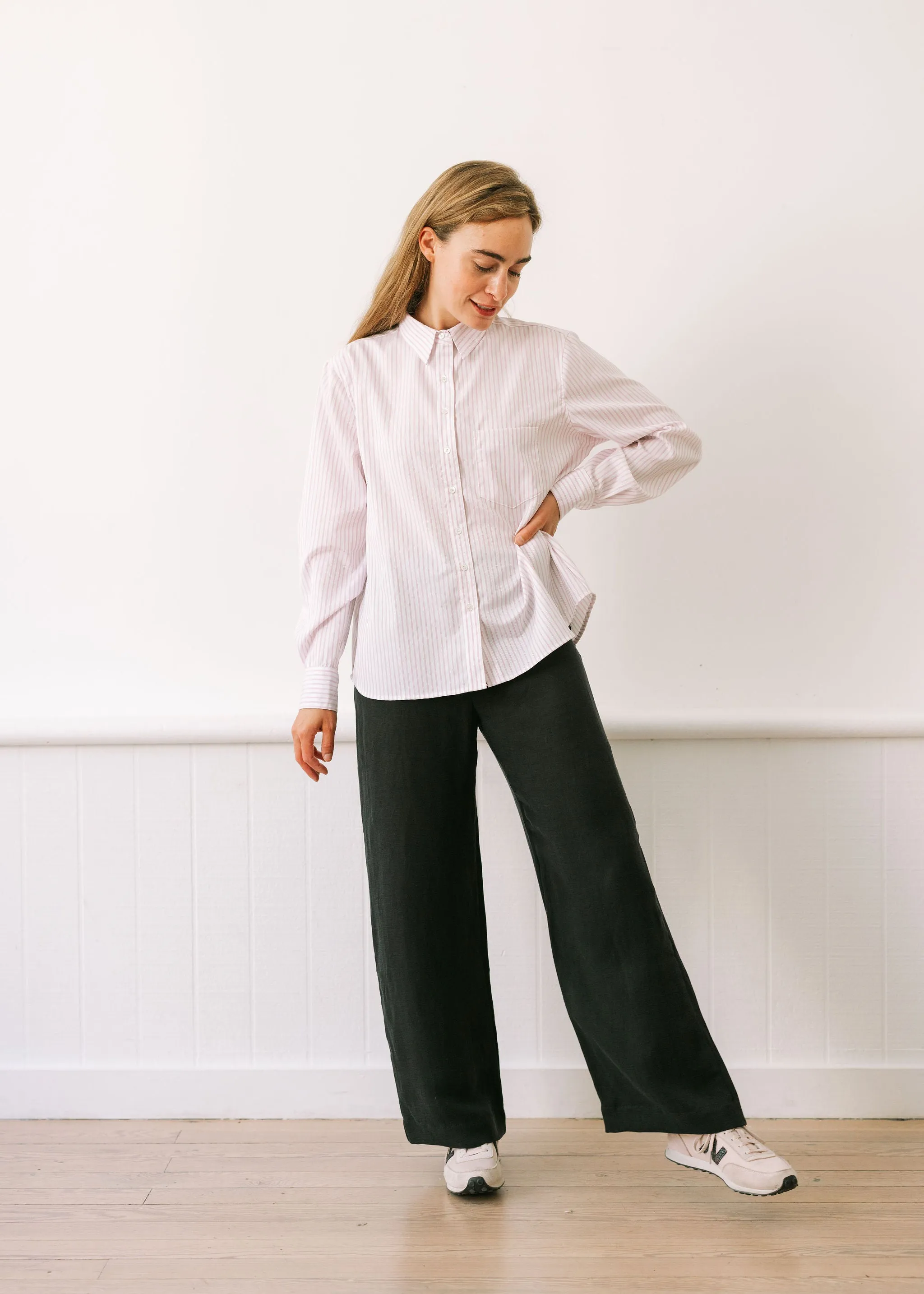 The Loren Top - Pink Stripe