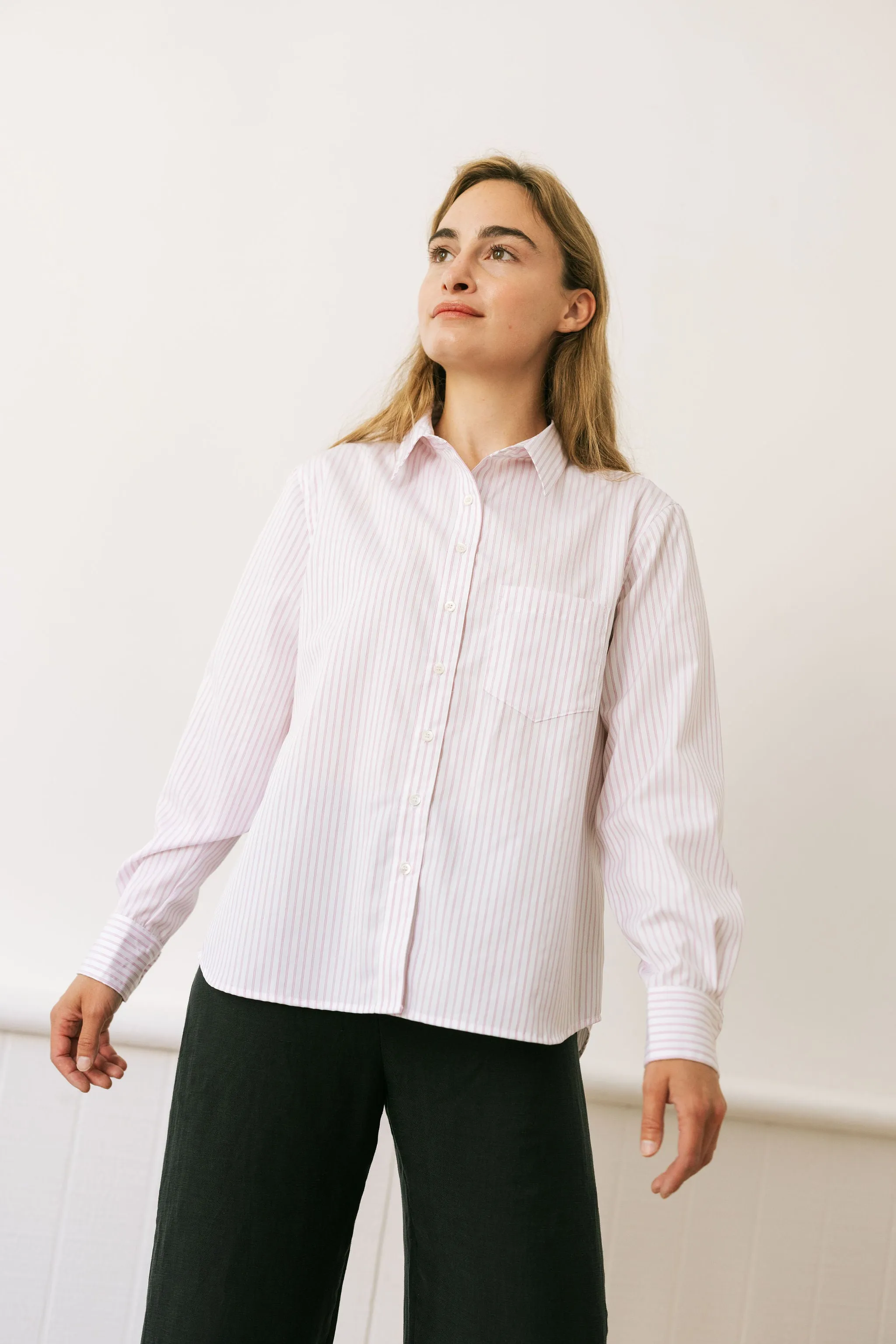 The Loren Top - Pink Stripe