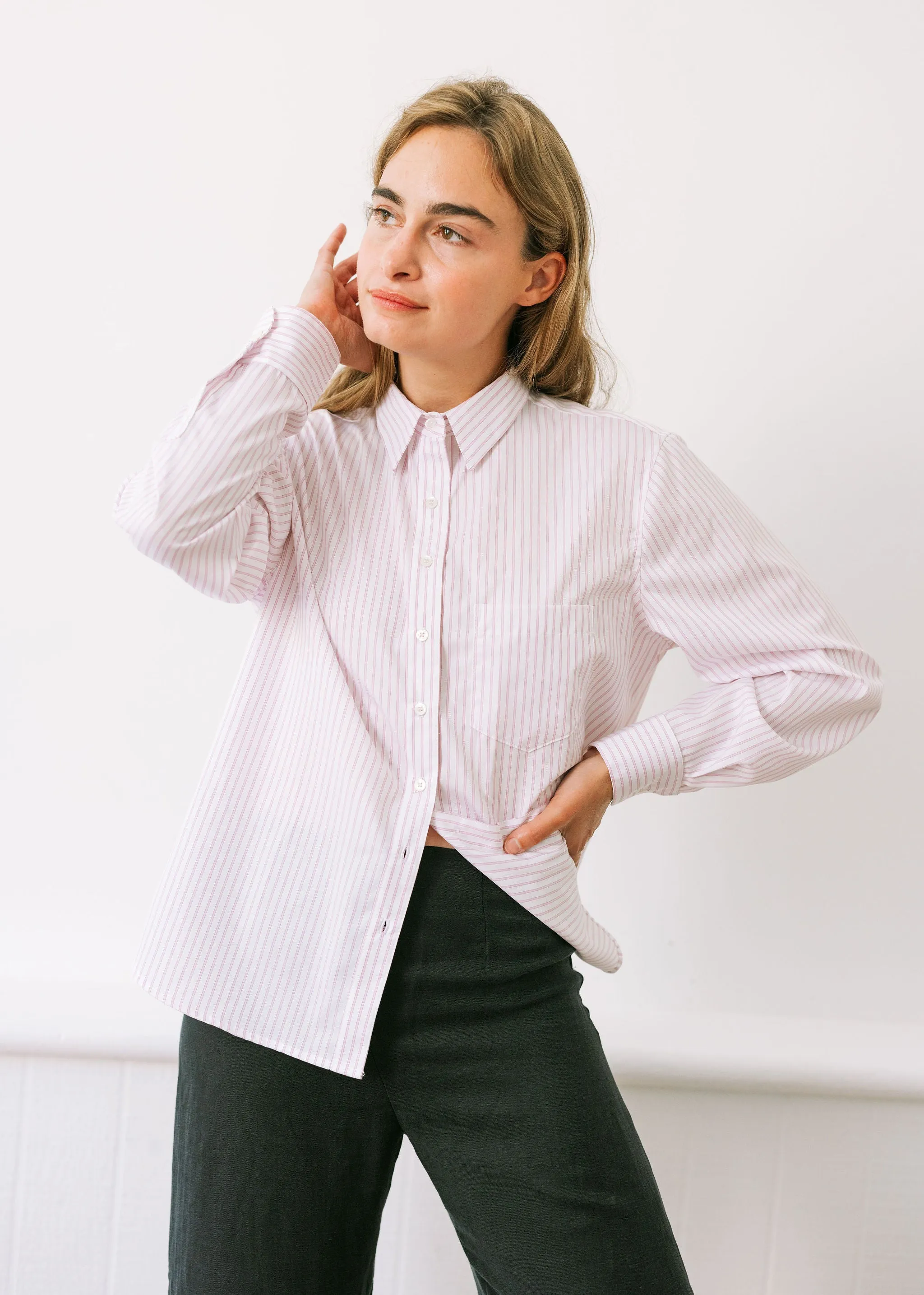 The Loren Top - Pink Stripe