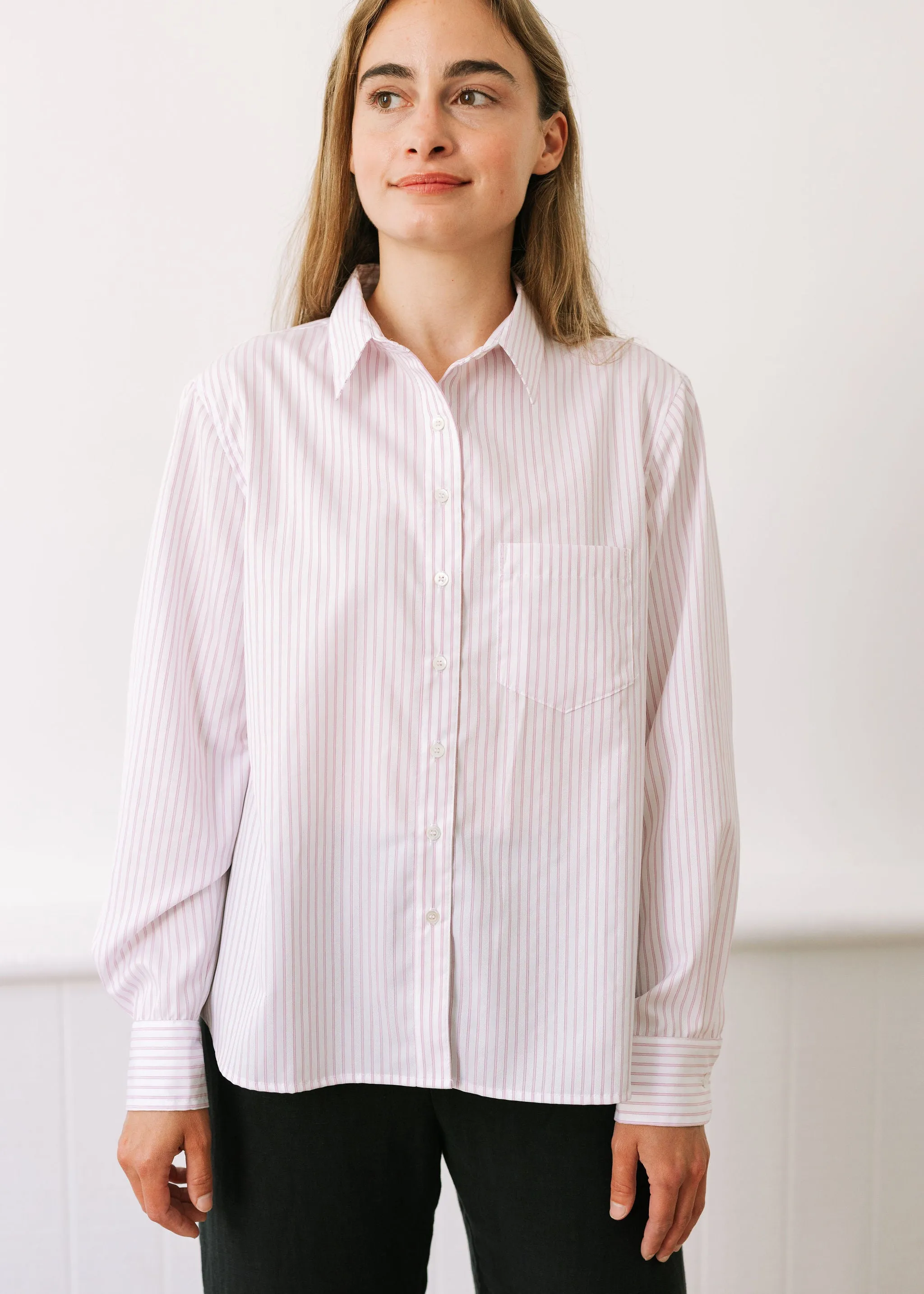 The Loren Top - Pink Stripe