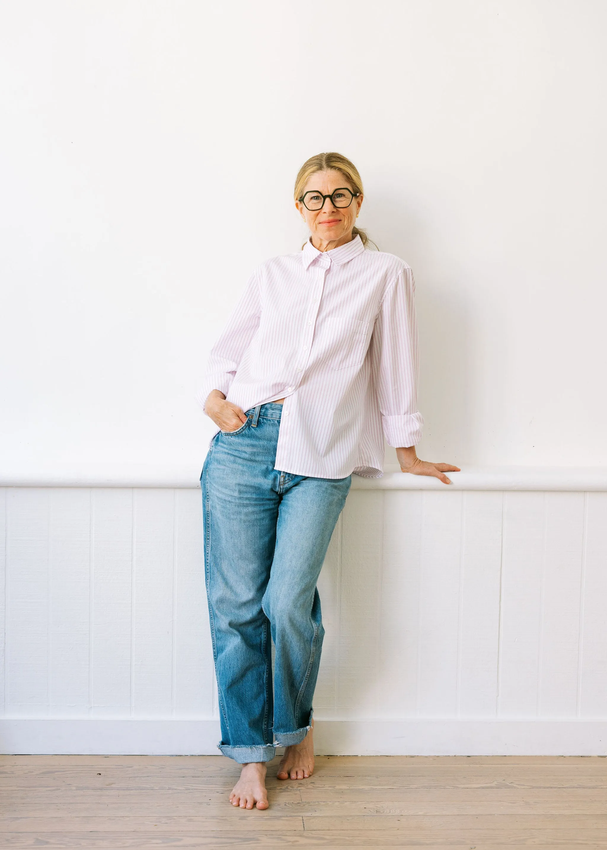 The Loren Top - Pink Stripe