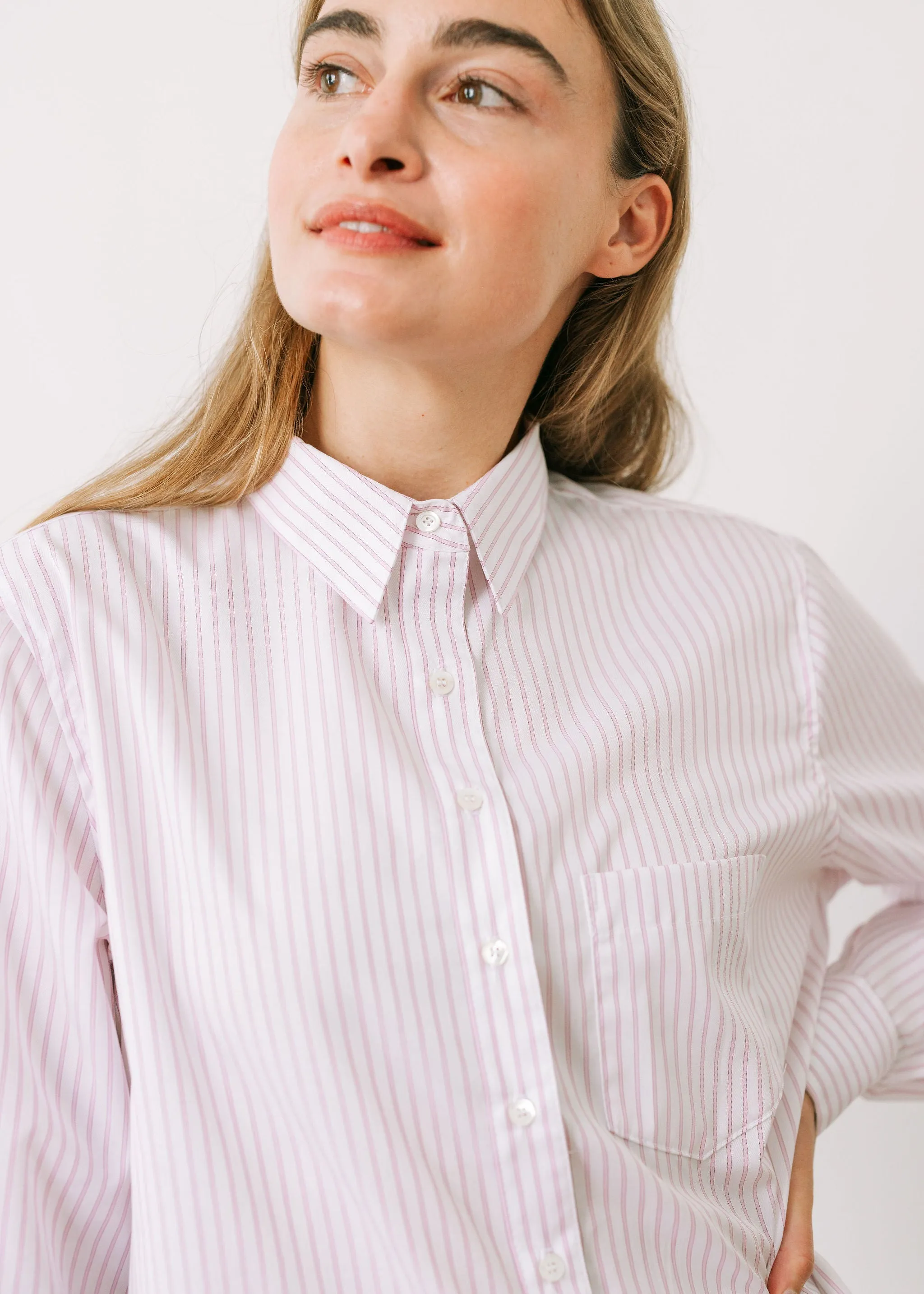 The Loren Top - Pink Stripe