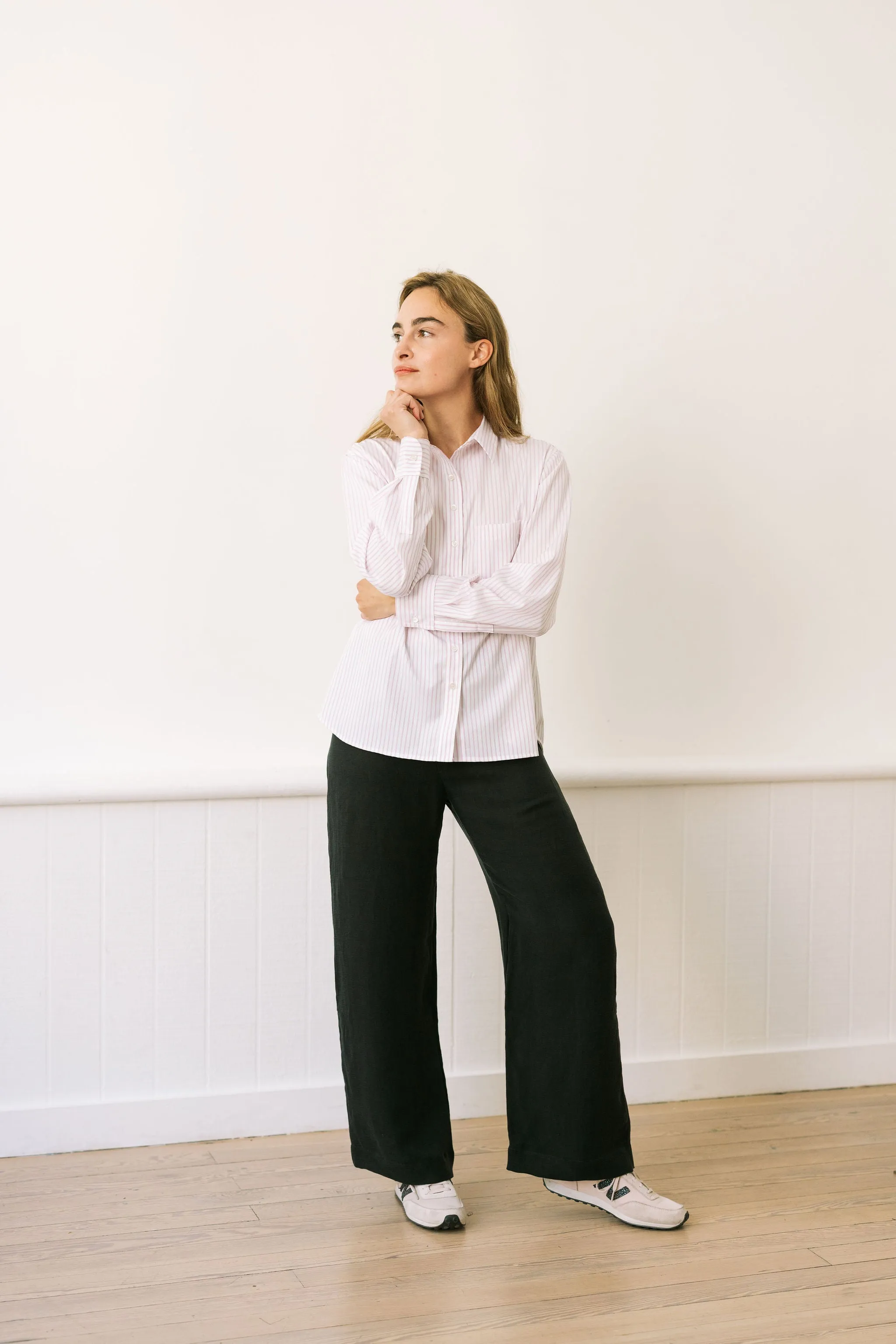 The Loren Top - Pink Stripe