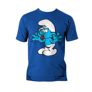 The Smurfs Jokey Smurf Tongue Official Men's T-shirt (Royal Blue)