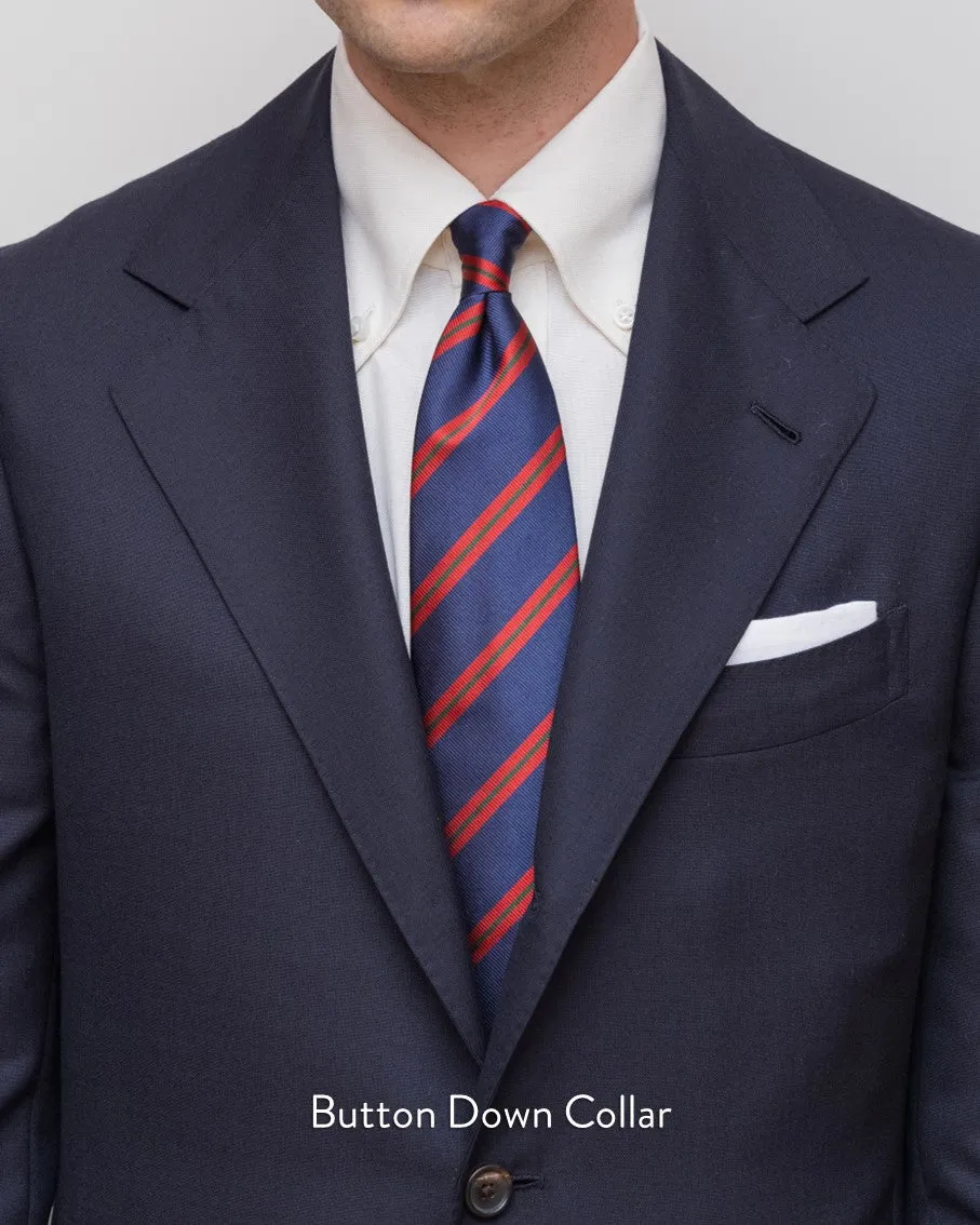 Thomas Mason Light Blue Stripe Non-Iron Poplin 120s