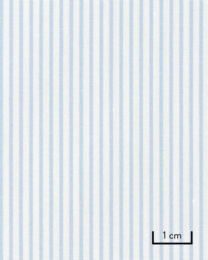 Thomas Mason Light Blue Stripe Non-Iron Poplin 120s