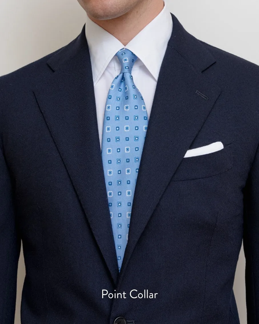 Thomas Mason Light Blue Stripe Non-Iron Poplin 120s