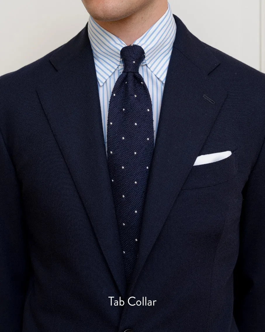 Thomas Mason Light Blue Stripe Non-Iron Poplin 120s