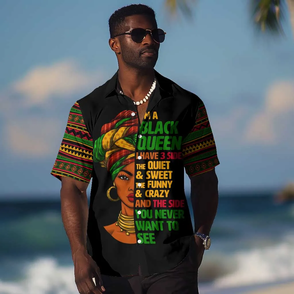 Three Sides Of Me Hawaiian Shirt African Women Black Queen DT02