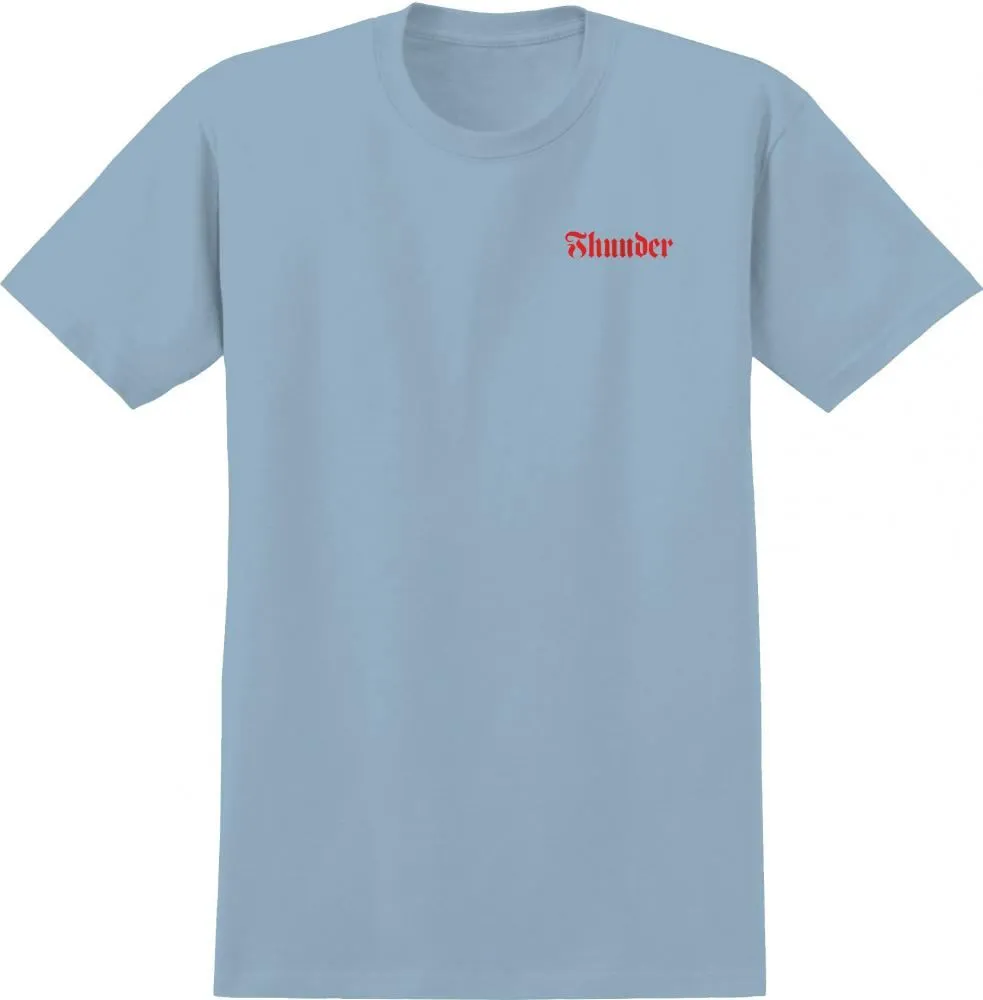 Thunder T-Shirt Screaming Skull Redux - Light Blue / Red / Black