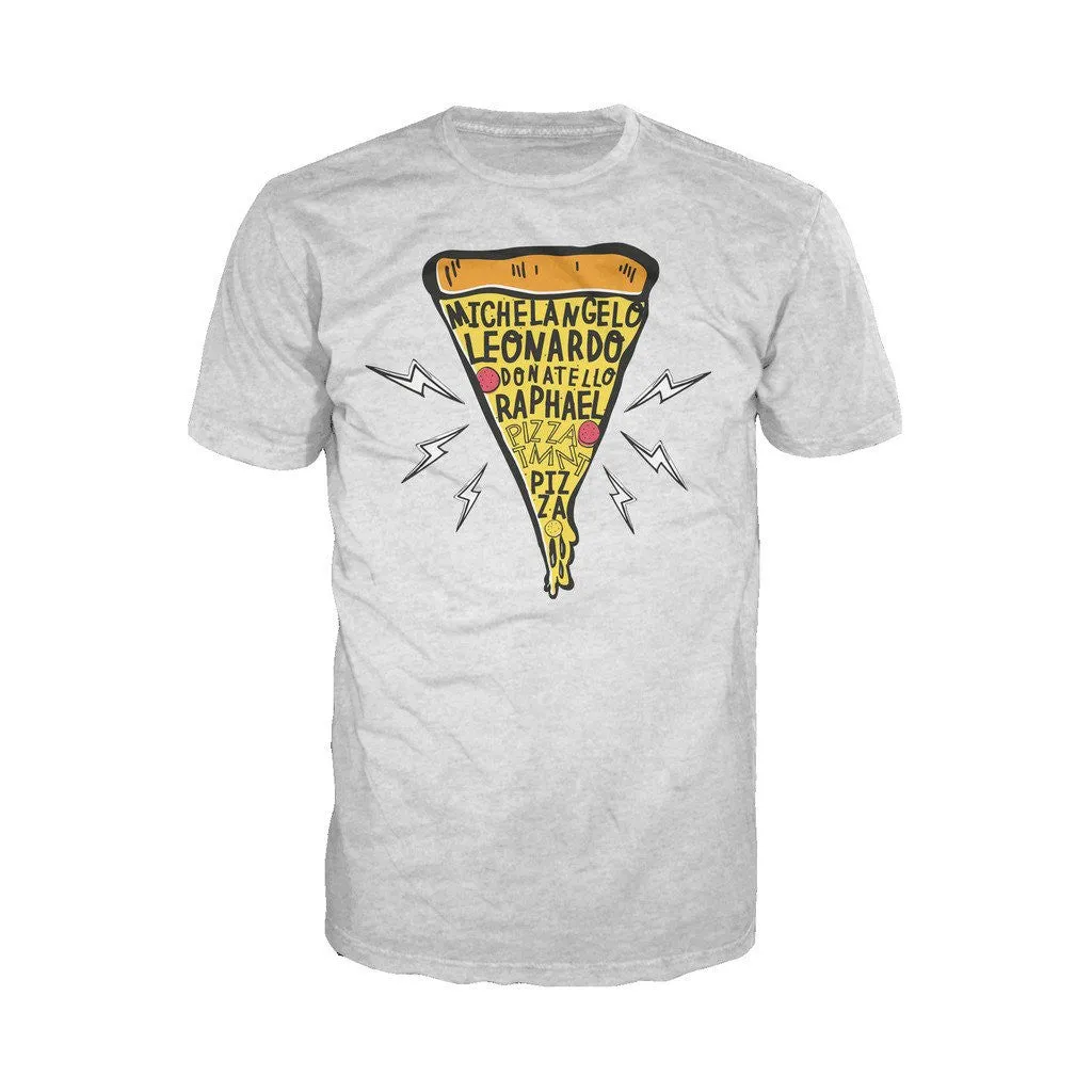 TMNT Pizza Slice Names Official Men's T-shirt (Heather Grey)