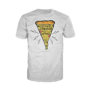 TMNT Pizza Slice Names Official Men's T-shirt (Heather Grey)