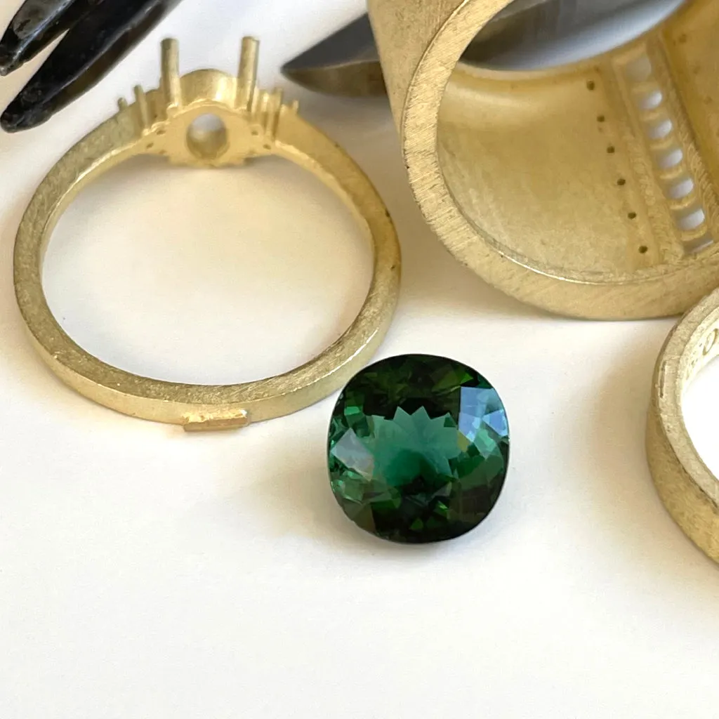 Tourmaline - Green Modified Oval Cut - 3.26ct