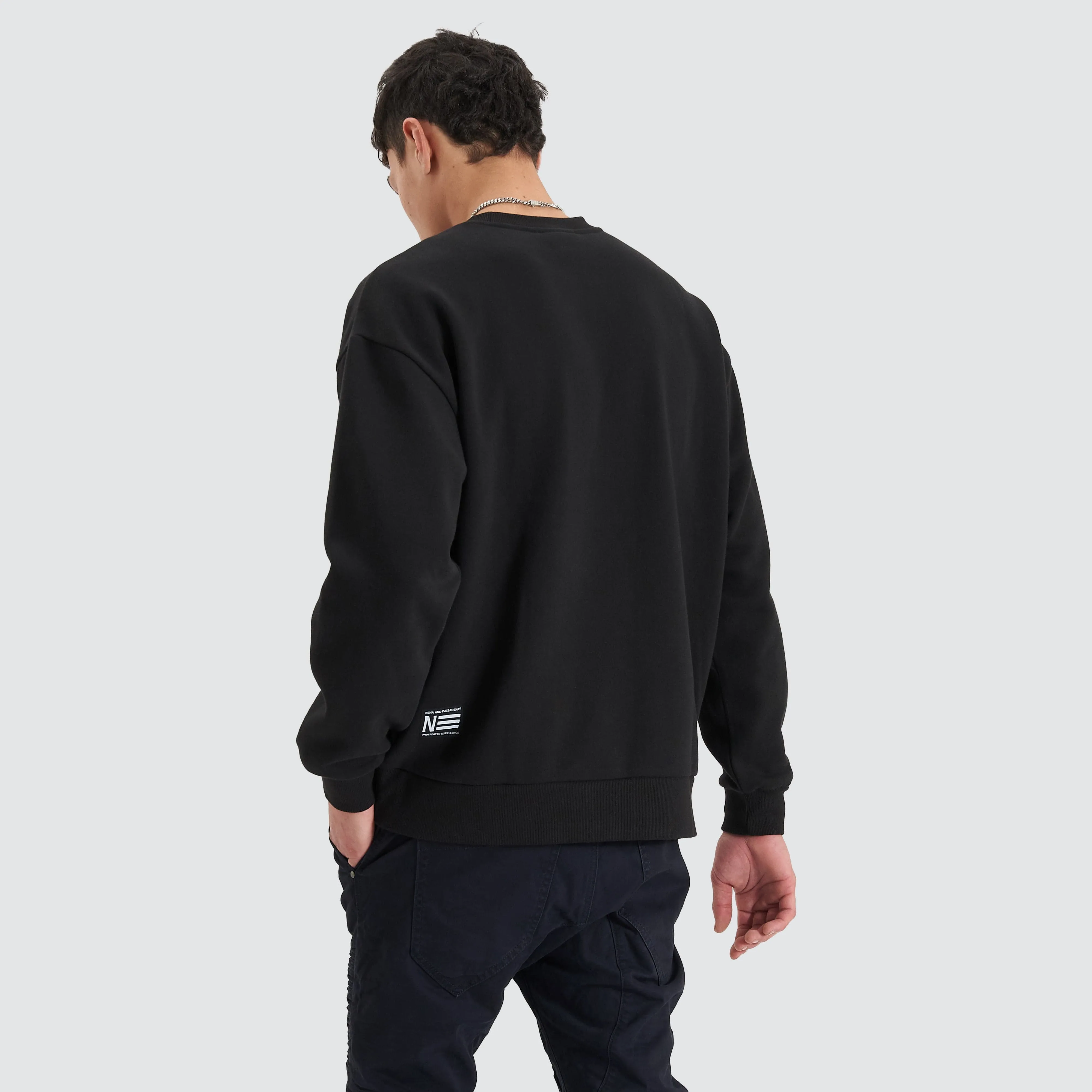 Tracery Heavy Relaxed Jumper Jet Black
