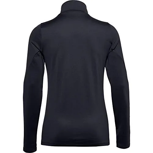 Under Armour Women's Authentics ColdGear 1/2 Zip T-Shirt , Black (001)/White , Large