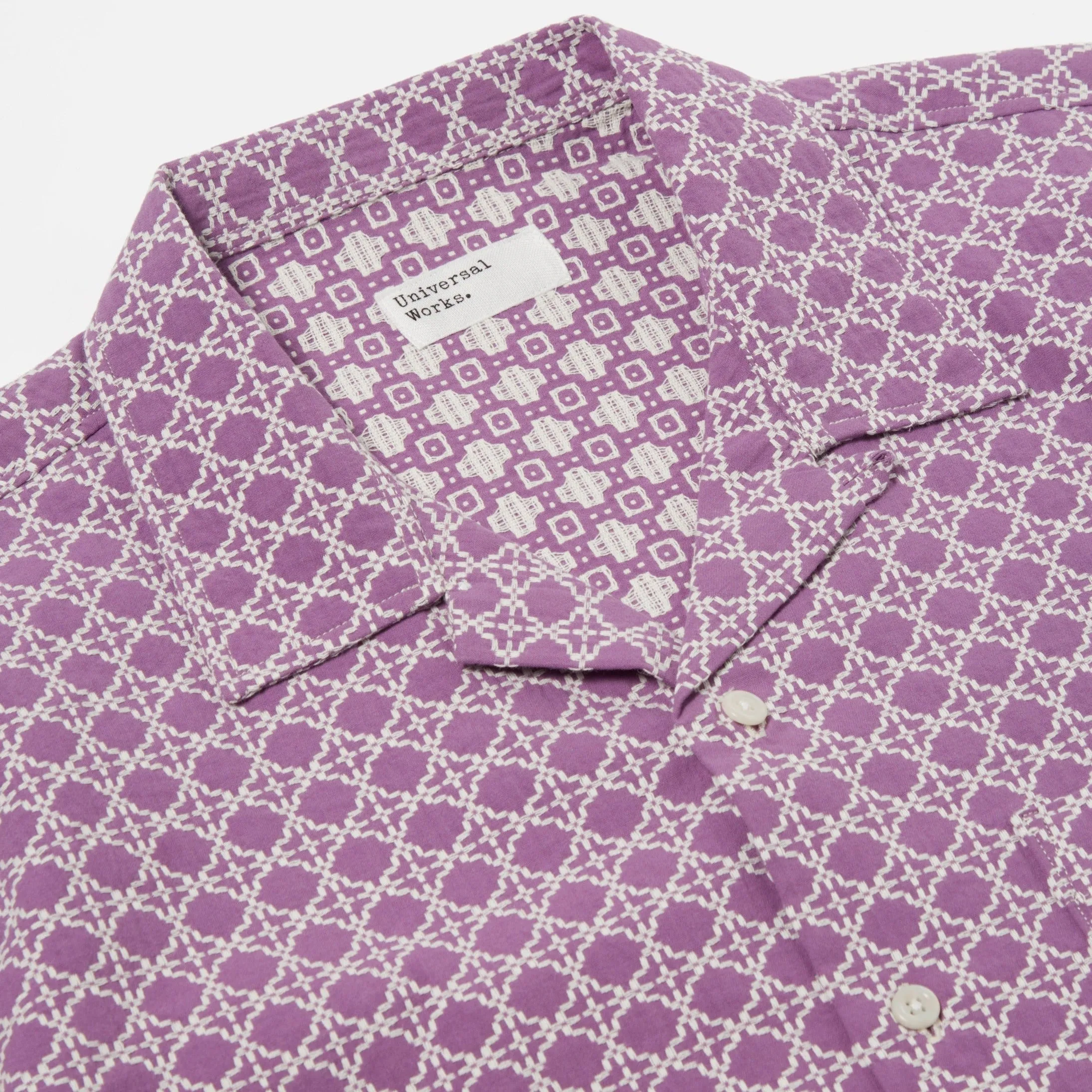 Universal Works Road Shirt Tile 2 Lilac