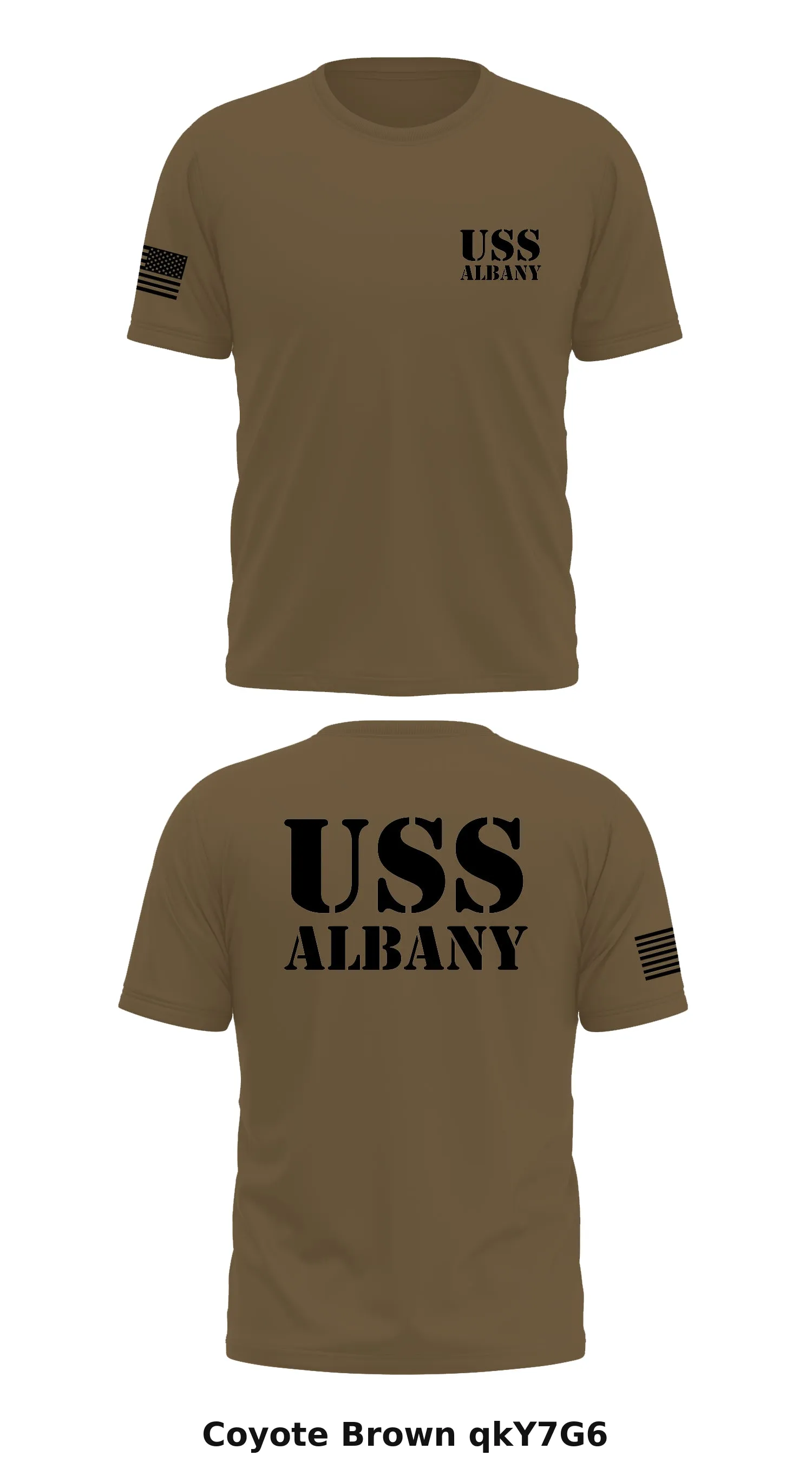 USS Albany Store 1 Core Men's SS Performance Tee - qkY7G6